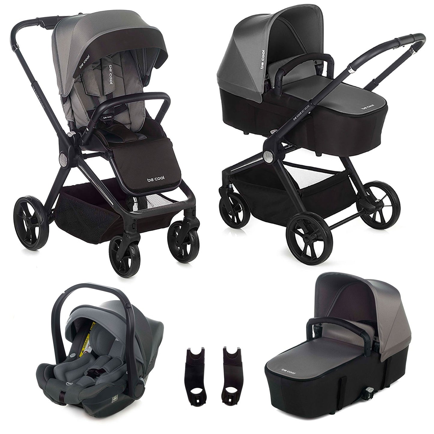 Be Cool Stratos 3in1: Pushchair + Carrycot + iSize Car Seat Travel System