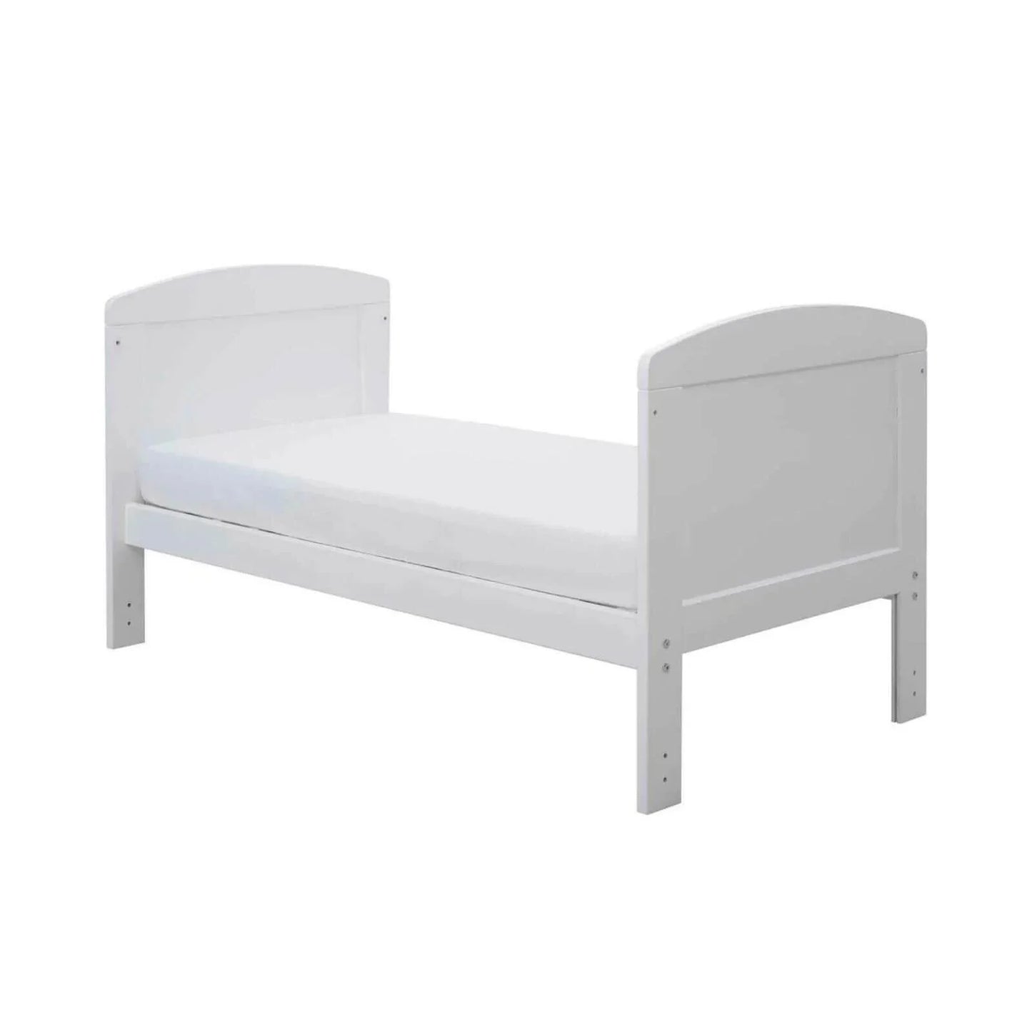 Ickle Bubba Coleby Mini Cot Bed White - Premium Sprung Mattress