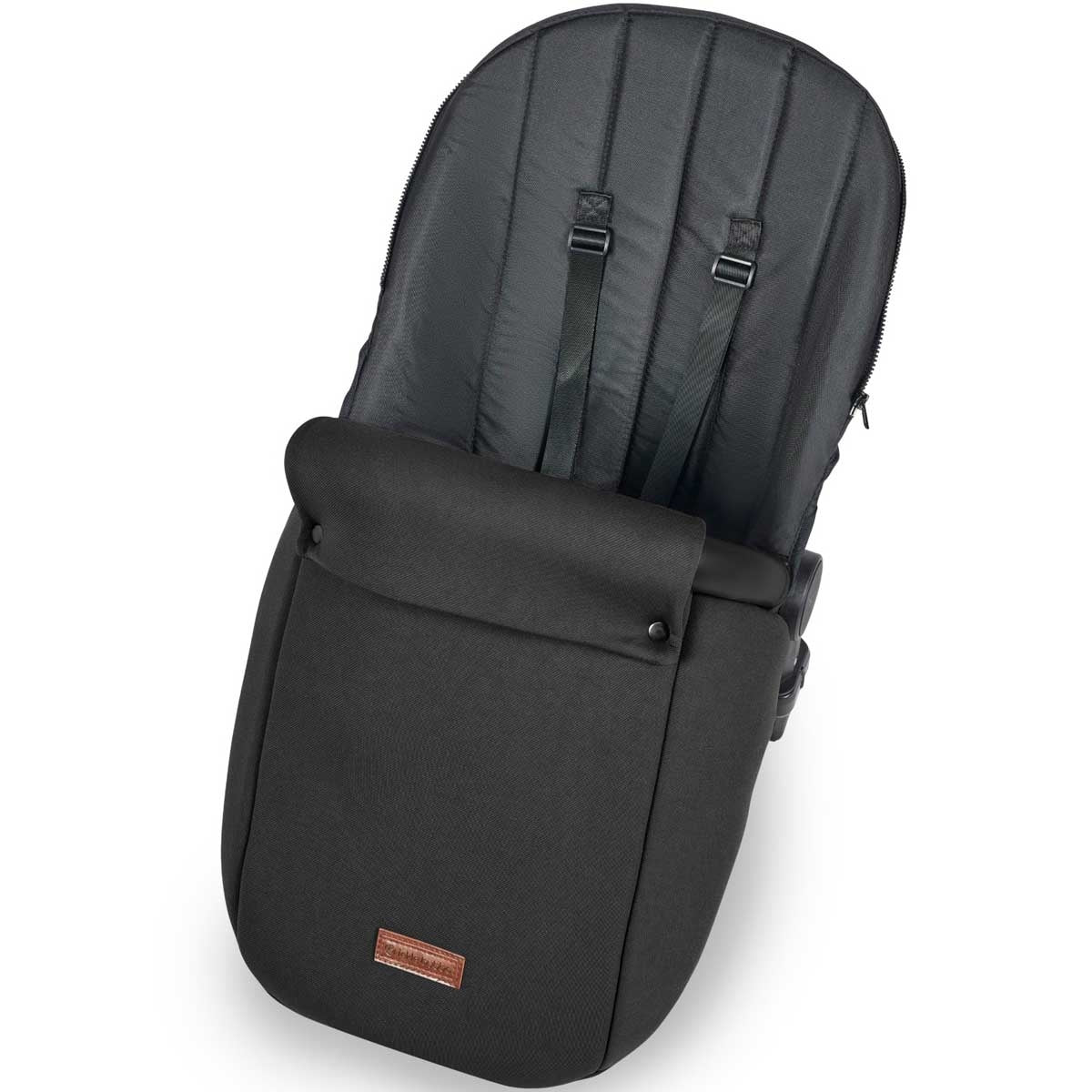 Ickle Bubba Stomp Luxe All-in-One Premium i-Size Travel System with ISOFIX Base, Black / Midnight / Black