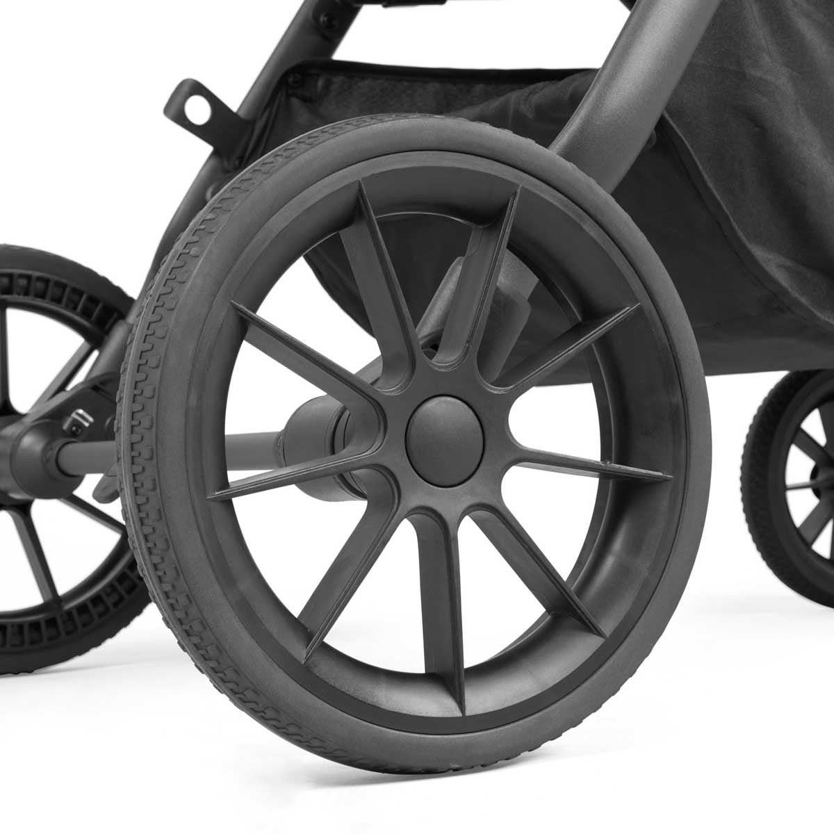 Ickle Bubba Cosmo All-in-One i-Size Travel System with ISOFIX Base, Gunmetal / Black / Tan
