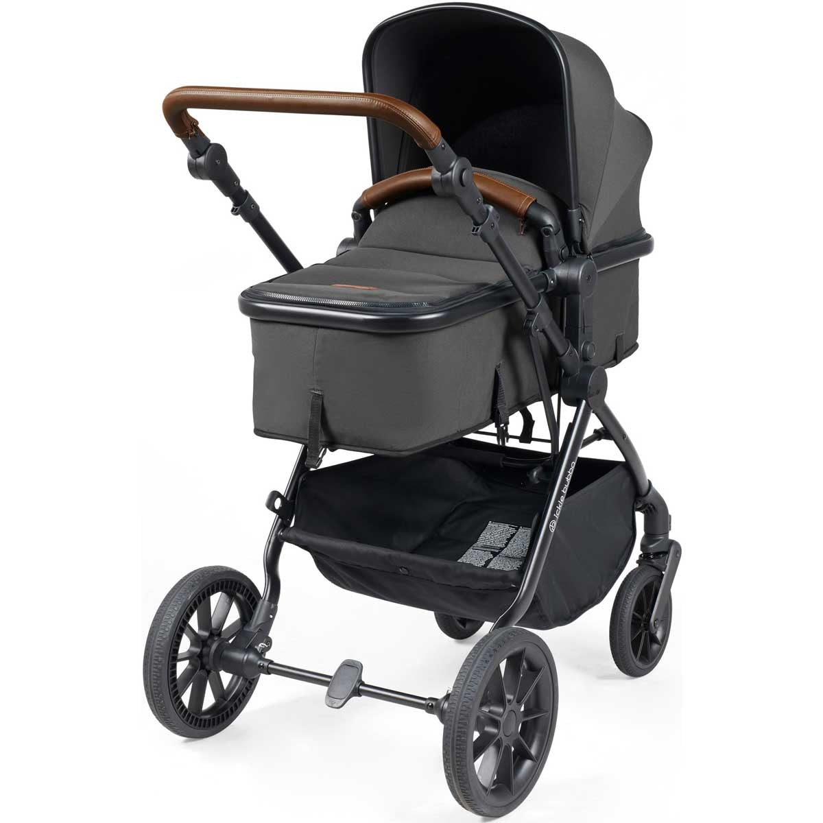 Ickle Bubba Cosmo 2-in-1 Pram & Pushchair - Black / Graphite Grey / Tan