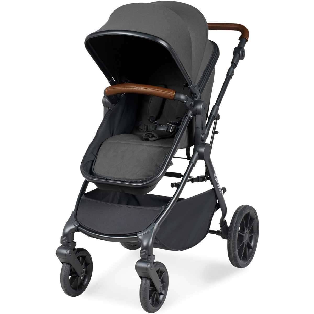 Ickle Bubba Cosmo 2-in-1 Pram & Pushchair - Black / Graphite Grey / Tan