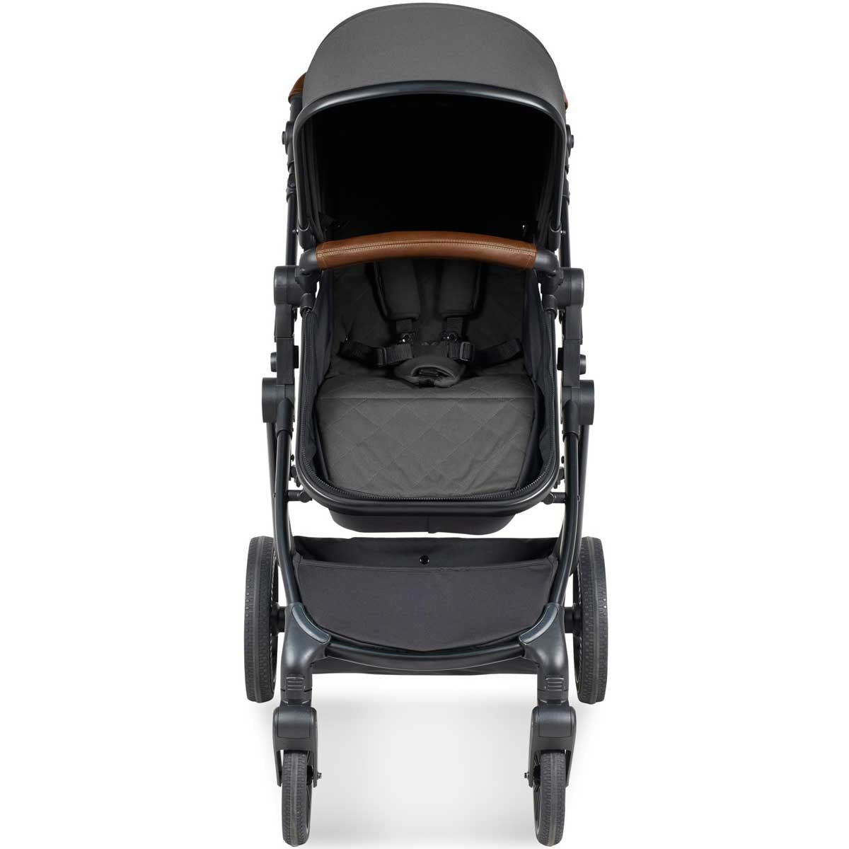Ickle Bubba Cosmo 2-in-1 Pram & Pushchair - Black / Graphite Grey / Tan