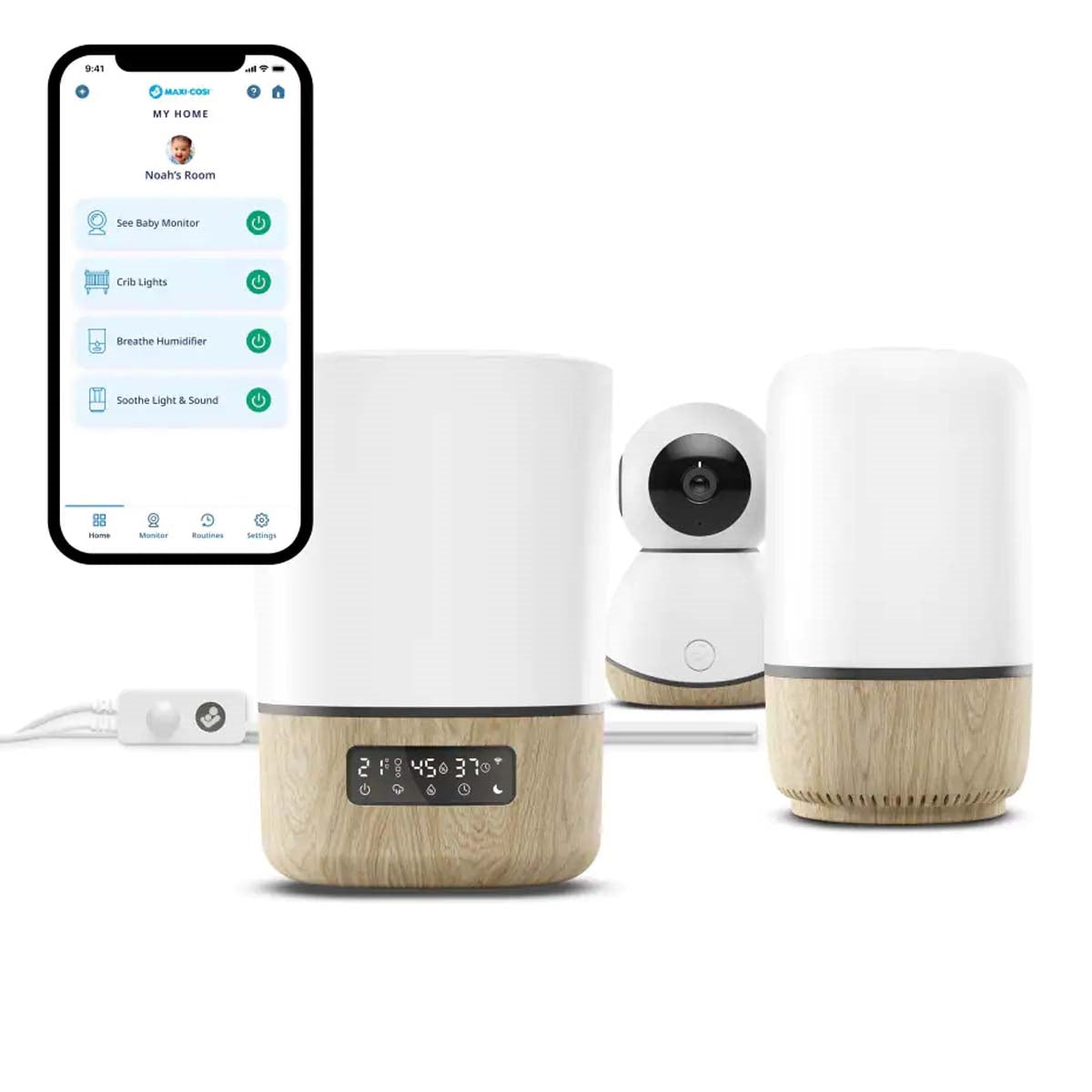 Maxi-Cosi Breathe Smart Humidifier with App Control & Essential Oil Diffuser