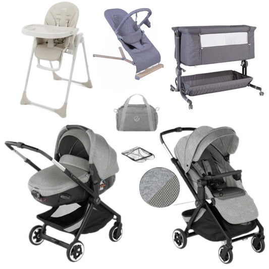 Jane Newel + Matrix Light 2 Premium Travel System & Starter Nursery Bundle, Dim Grey