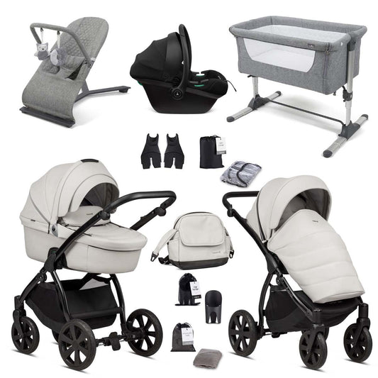 Noordi Fjordi Leather 3in1 Essential Starter Travel & Nursery Bundle, Cloud
