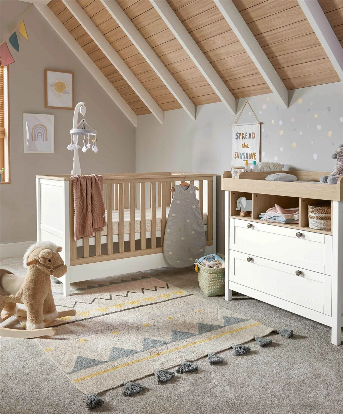 Mamas & Papas Harwell 2 Piece Furniture Set (Cot Bed & Dresser Changer)