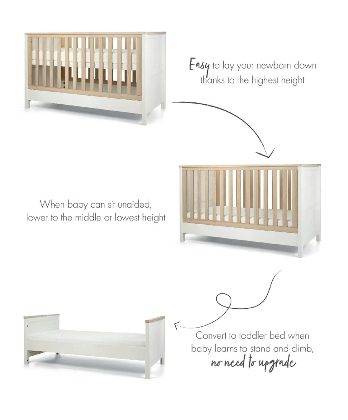 Mamas & Papas Harwell 2 Piece Furniture Set (Cot Bed & Dresser Changer)