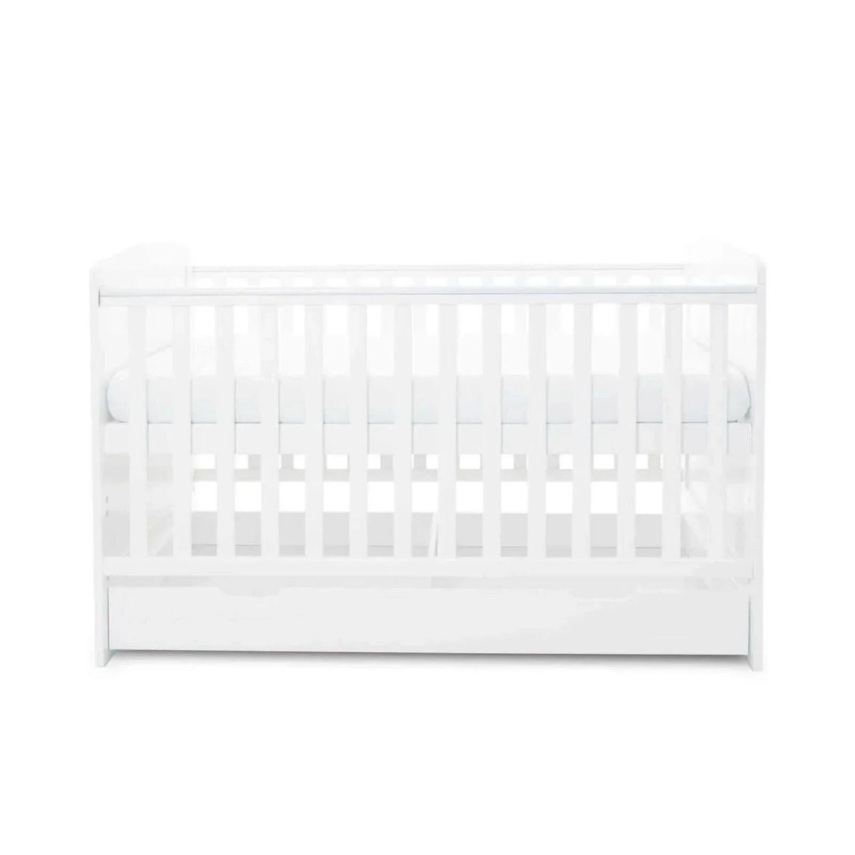Ickle Bubba Coleby Classic Cot Bed & Under Drawer White - Without Mattress