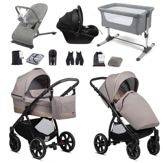 Noordi Sole Go 3in1 Essential Starter Travel & Nursery Bundle, Beige