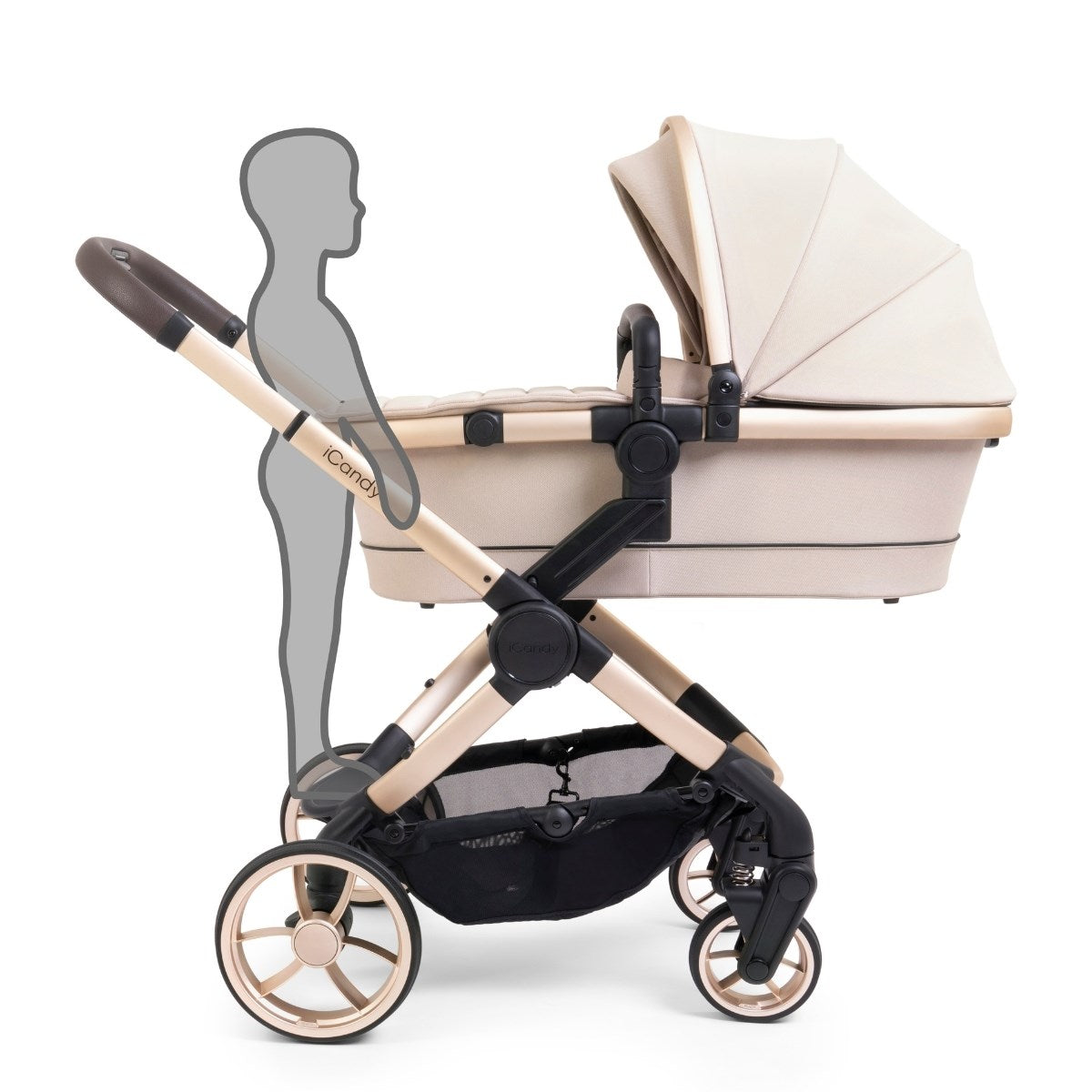 iCandy Peach 7 Pushchair and Carrycot Complete Bundle, Biscotti Edition
