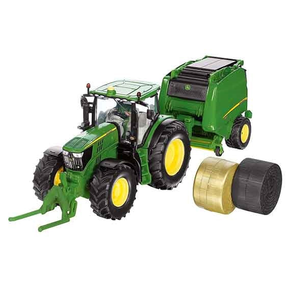 Siku John Deere Tractor with Round Baler