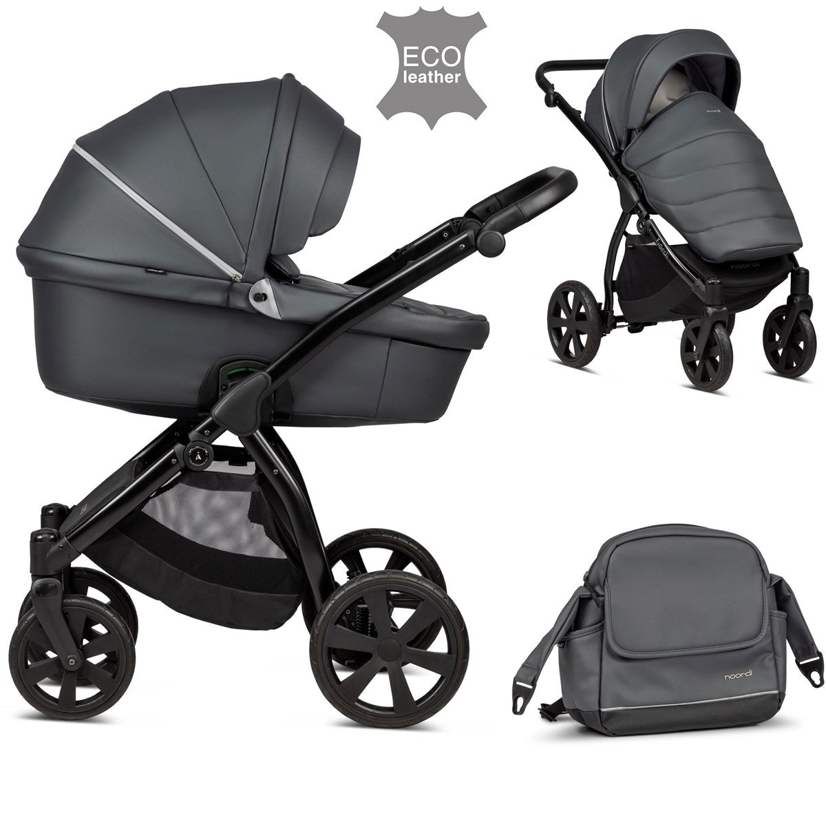 Noordi Fjordi V1 Leather - 2in1 Pushchair with ThermoCot™ Carrycot