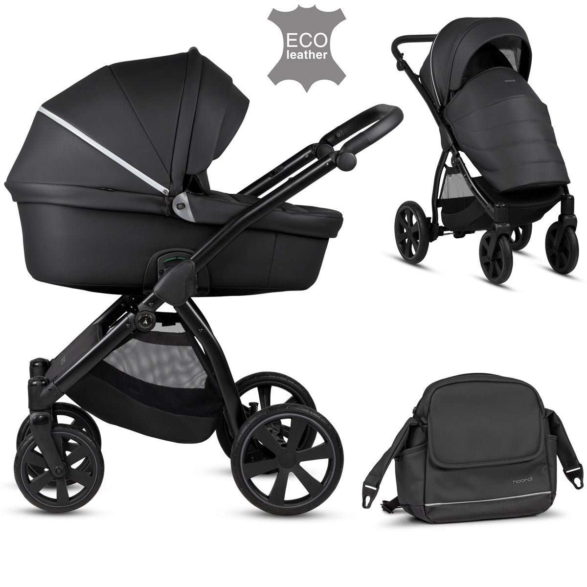 Noordi Fjordi V1 Leather - 2in1 Pushchair with ThermoCot™ Carrycot