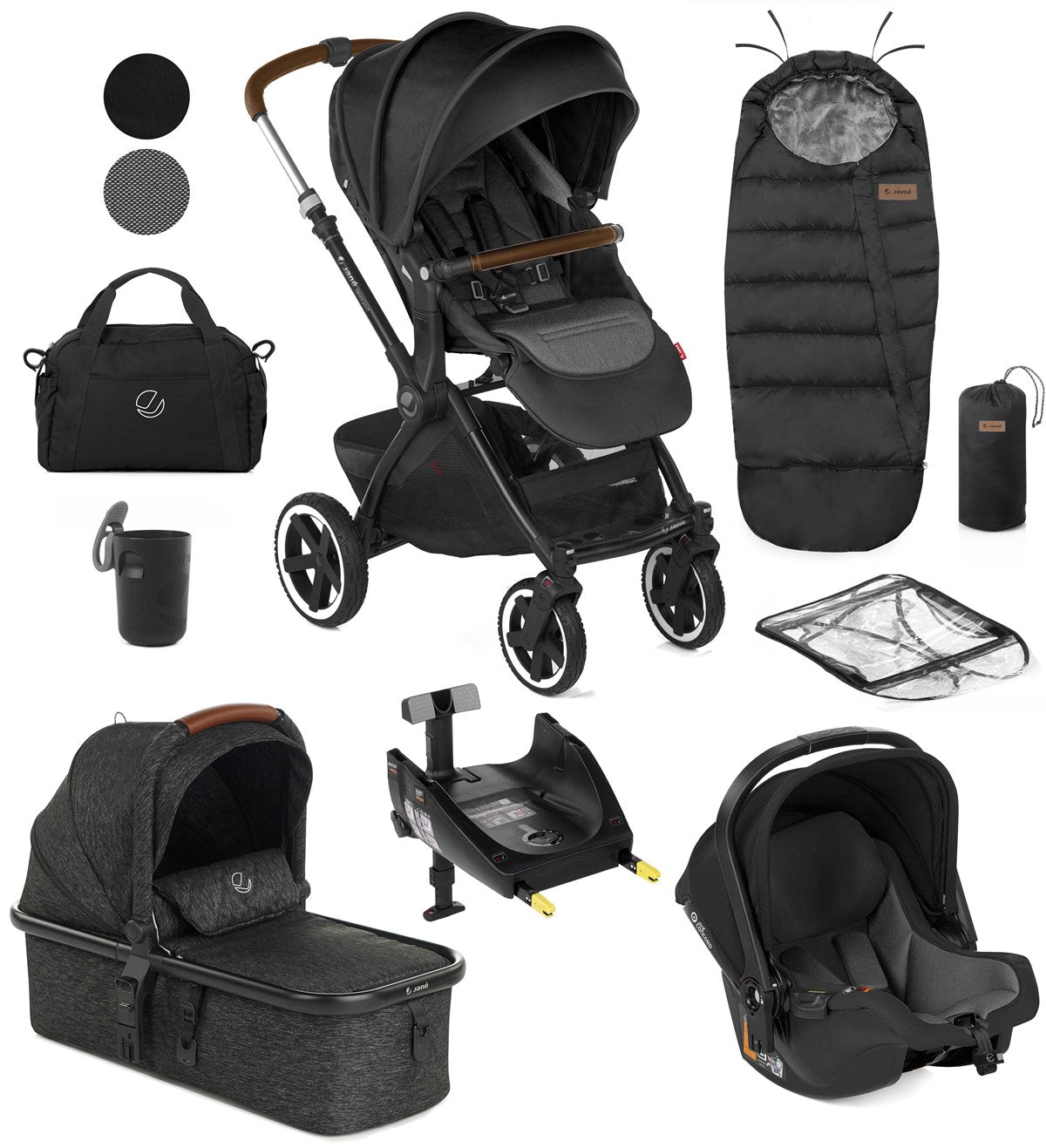 Jane Crosslight + Micro Pro + Koos iSize, 10 Piece Travel System Bundle
