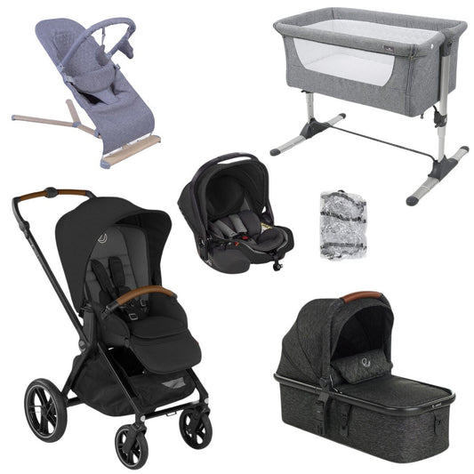 Jane Muum Pro Essential Travel System & Starter Nursery Bundle, Cold Black
