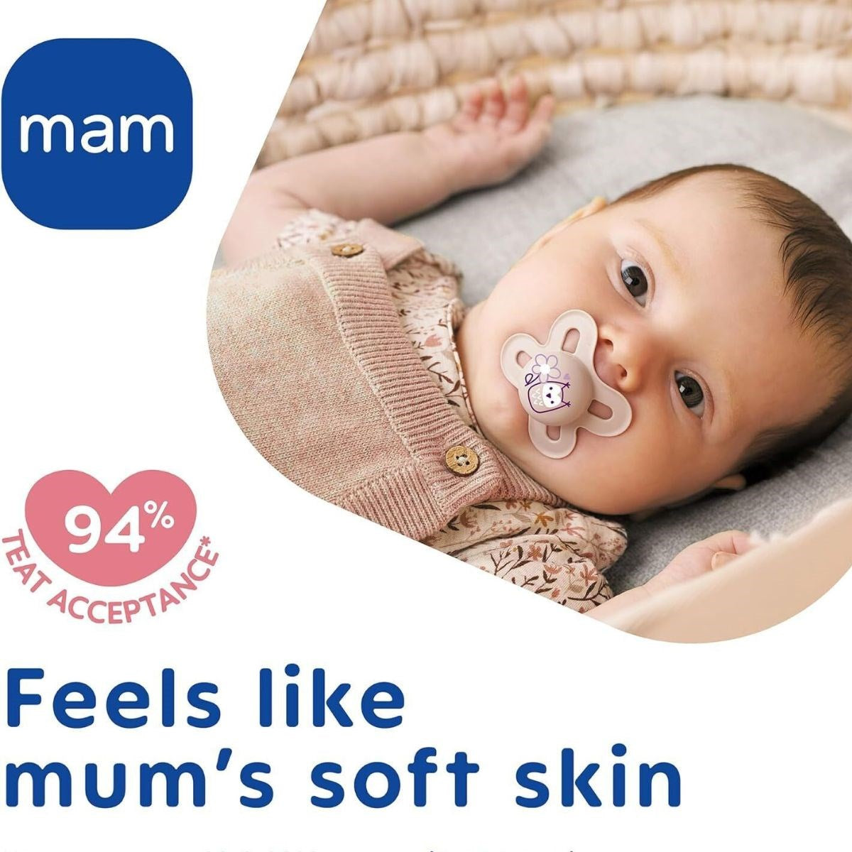 MAM Pure Night 2-6M Soother 2pk - Boy