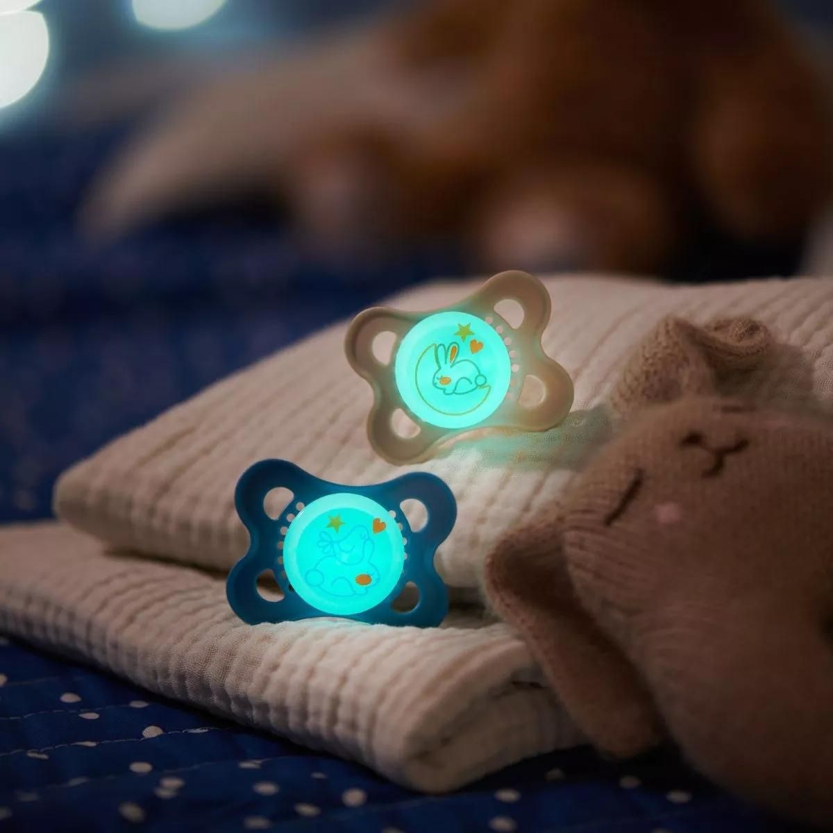 MAM Pure Night 6+M Soother 2pk - Boy