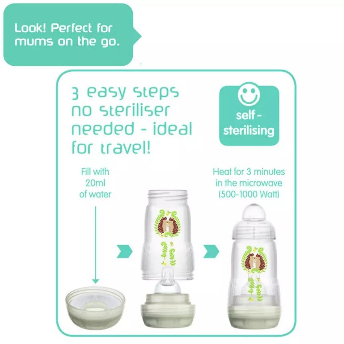 MAM Easy Start 160ml Bottle -3 Pk PinkEasy Start 160ml Bottle -3 Pk Blue (Design May Vary)
