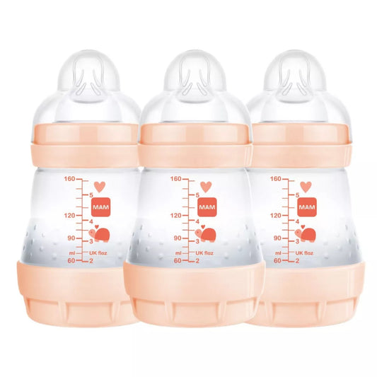 MAM Easy Start 160ml Bottle -3 Pk PinkEasy Start 160ml Bottle -3 Pk Blue (Design May Vary)