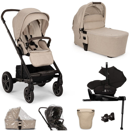 Nuna Mixx Next Travel System with Arra + Base Next, Biscotti