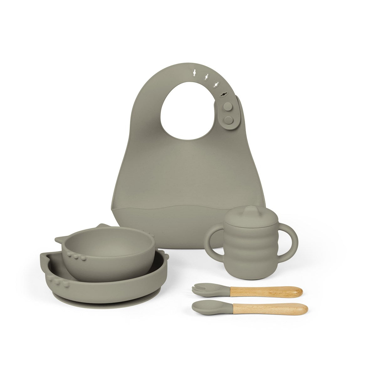 Ickle Bubba 6 Piece Silicone Bib Feeding Set