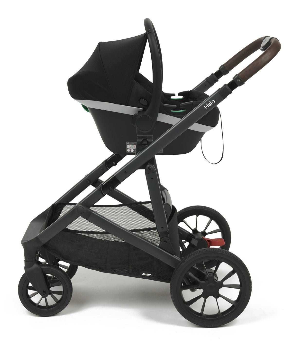 Zummi Halo - Single to Double Travel System + EnfaSafe Car Seat, Moon