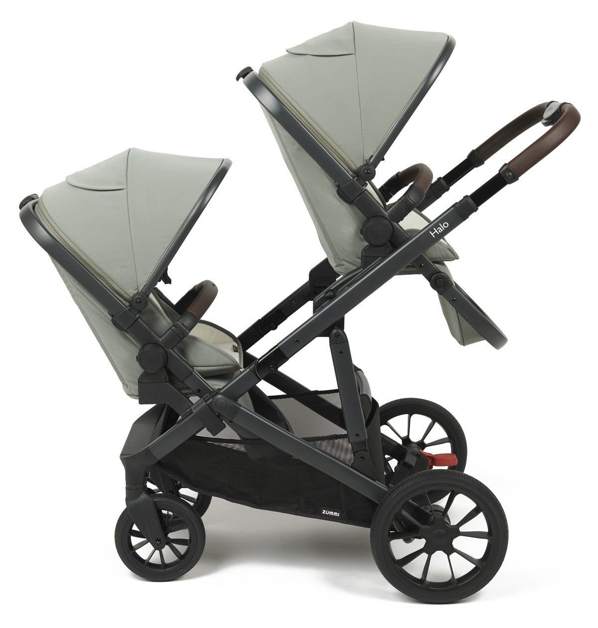 Zummi Halo - Single to Double Travel System + EnfaSafe Car Seat, Meadow