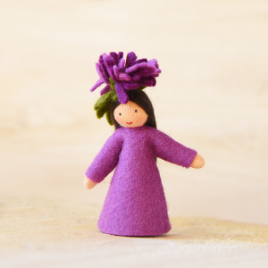 Ambrosius Purple Michaelmas Daisy Fairy - Light Brown - Pink Skin Tone