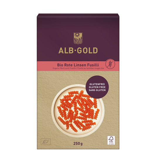 Alb Gold Organic Red Lentil Fusilli