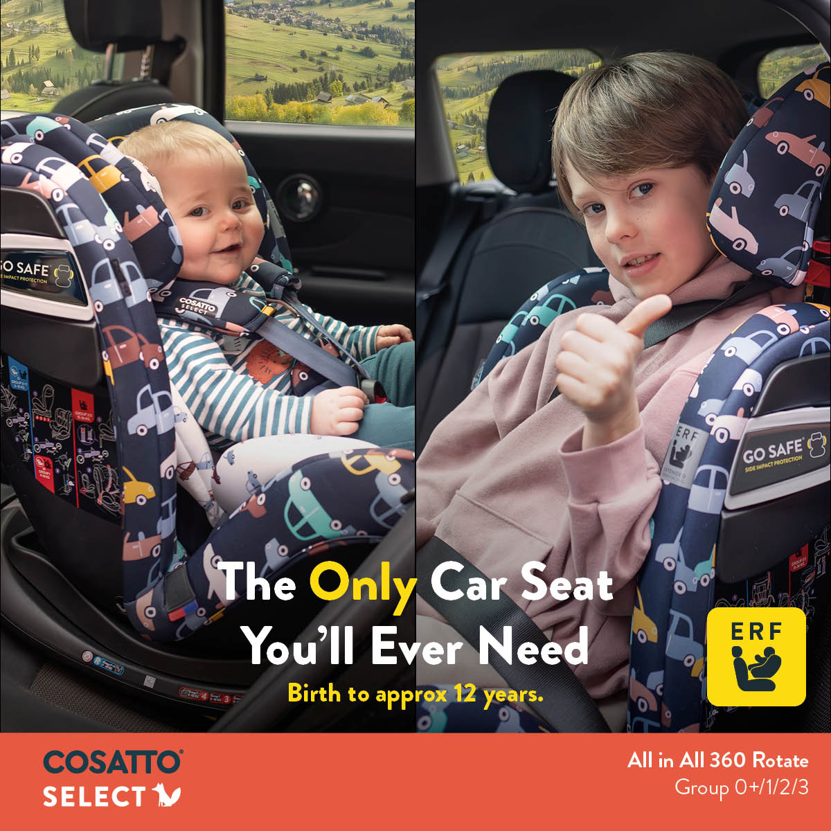 All in All 360 Rotate Car Seat Beep Beep