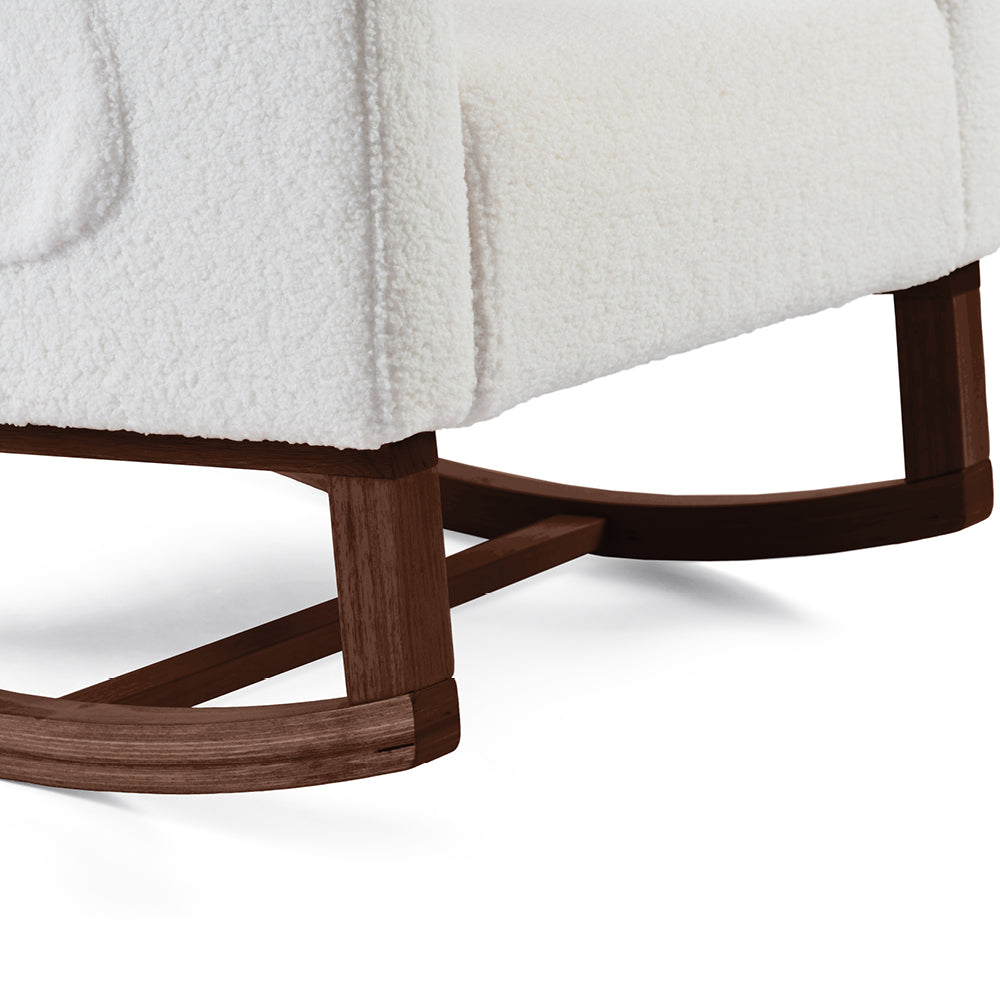 Amana Aura Nursing Chair & Stool - Snow White/Darkwood