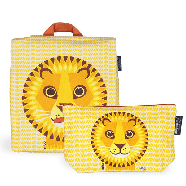 Coq en Pate Organic Cotton Children's Satchel Backpack - Lion