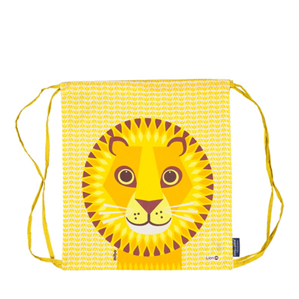 Coq en Pate Organic Cotton Children's Drawstring Bag - Lion