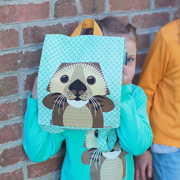 Coq en Pate Organic Cotton Children's Satchel Backpack - Otter