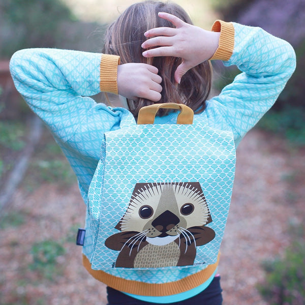 Coq en Pate Organic Cotton Children's Satchel Backpack - Otter
