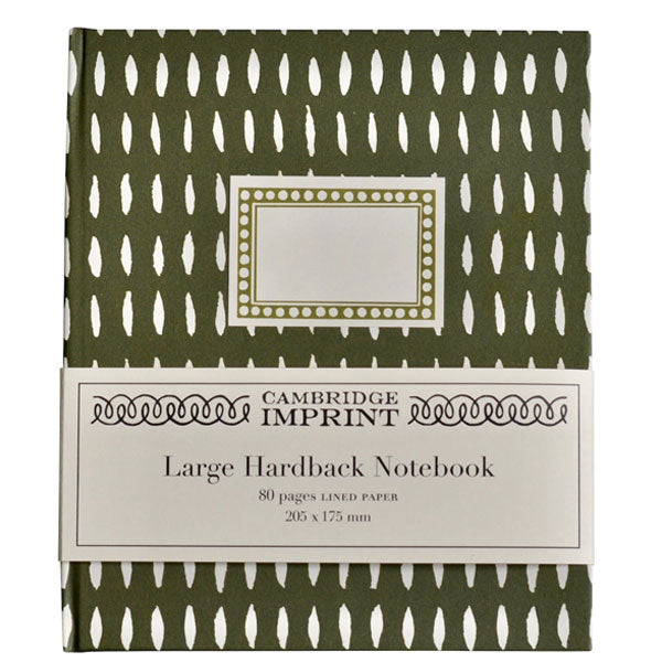 Cambridge Imprint Large Hardback Notebook Seed Dark Olive