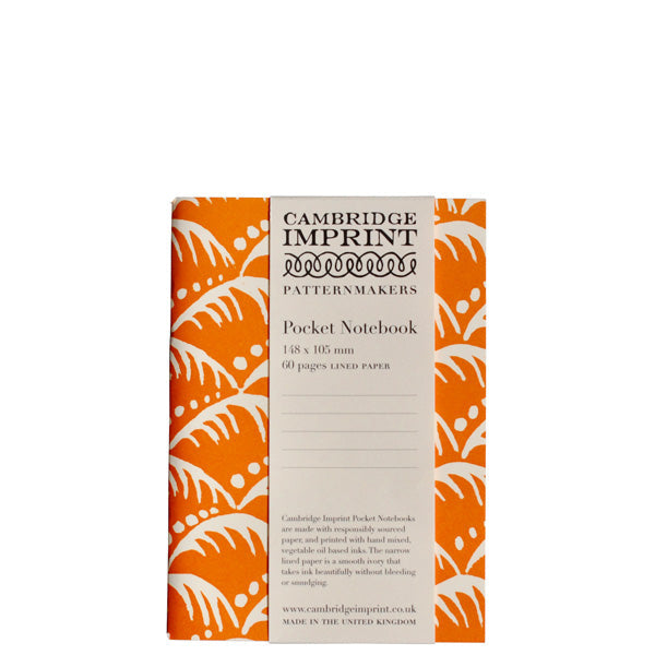 Cambridge Imprint Pocket Notebook Wave Blood Orange