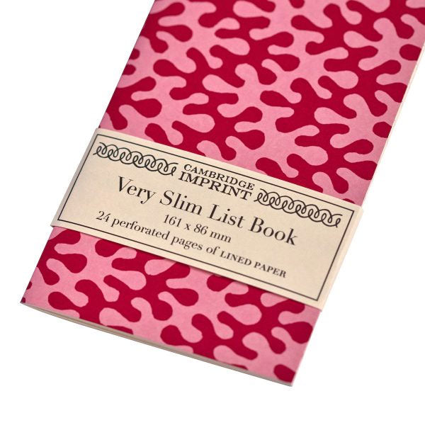 Cambridge Imprint Very Slim List Book Kelp Raspberry Ripple