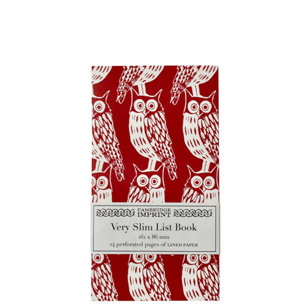 Cambridge Imprint Very Slim List Book Owls