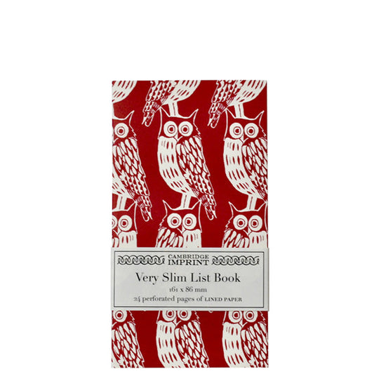 Cambridge Imprint Very Slim List Book Owls