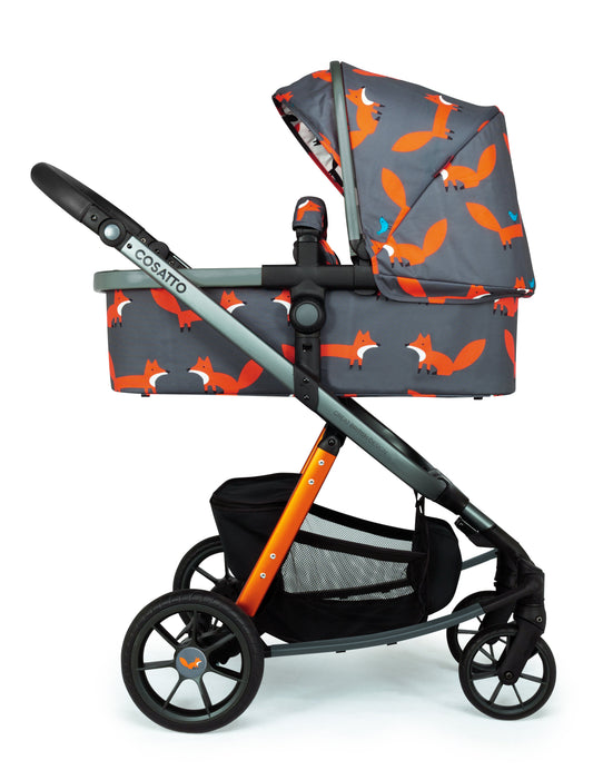 Pre loved Giggle Quad Pram and Pushchair Charcoal Mister Fox