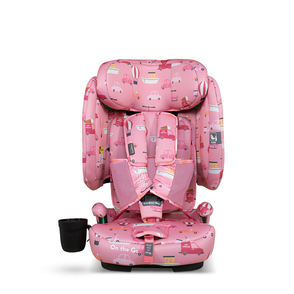 On The Go i-Size Travel Car Seat Itchy Feet Rosy