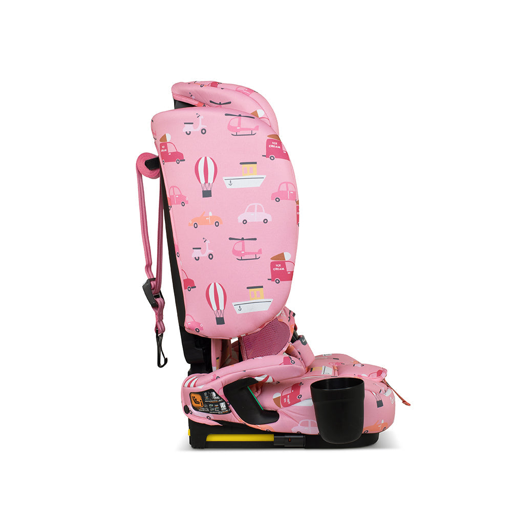 On The Go i-Size Travel Car Seat Itchy Feet Rosy