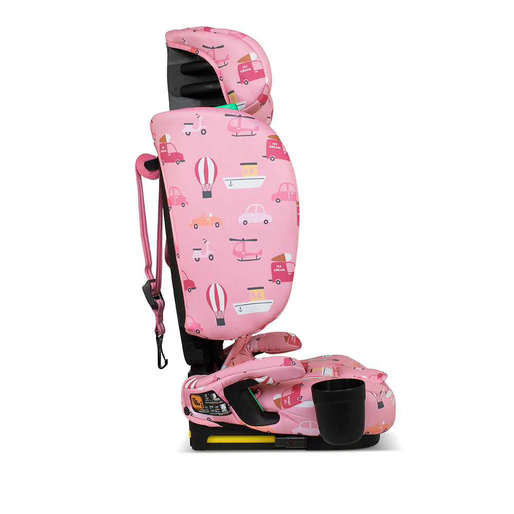 On The Go i-Size Travel Car Seat Itchy Feet Rosy