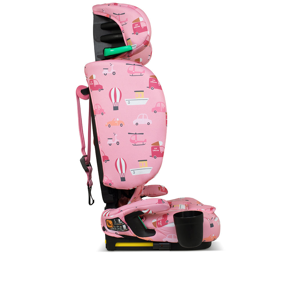 On The Go i-Size Travel Car Seat Itchy Feet Rosy