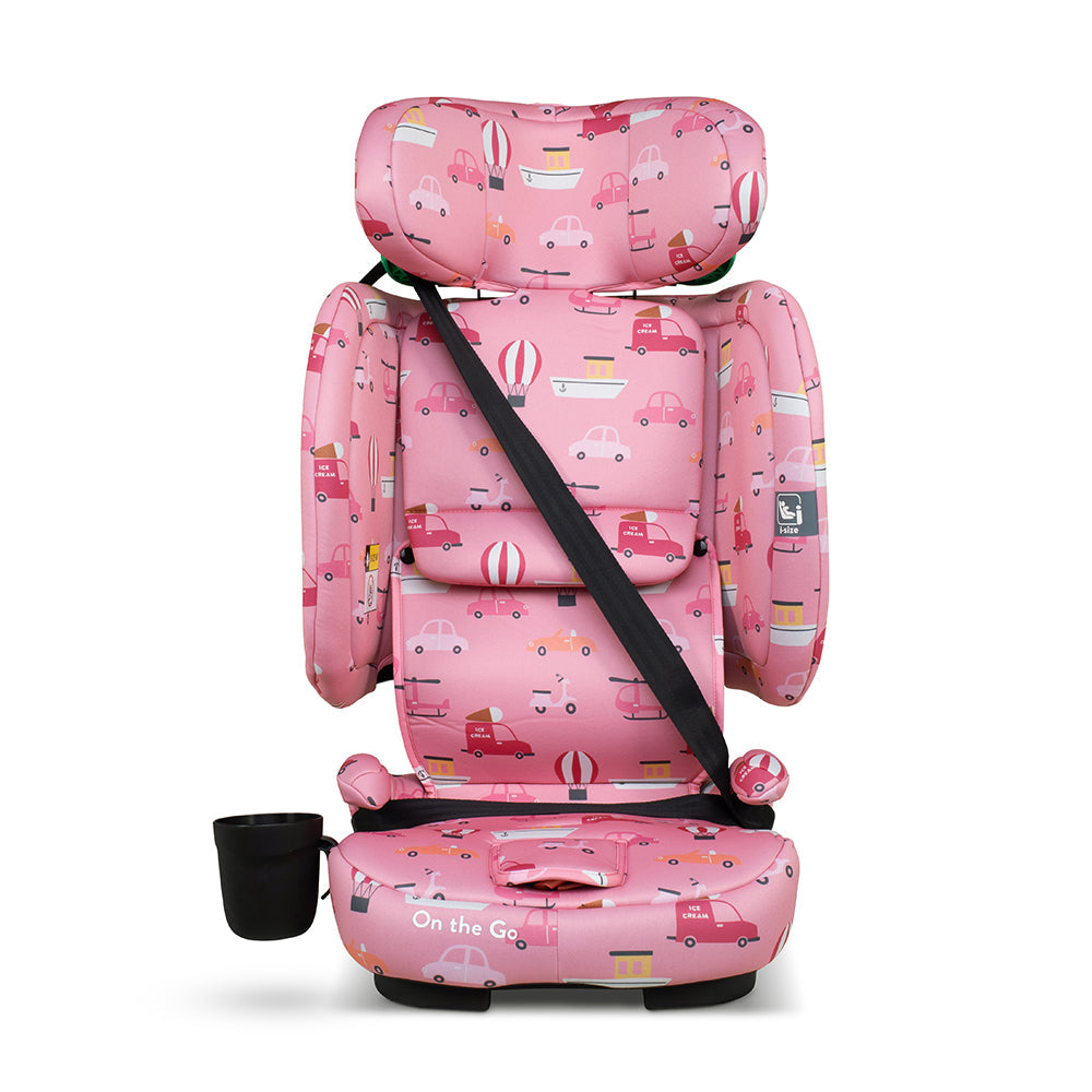 On The Go i-Size Travel Car Seat Itchy Feet Rosy