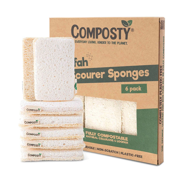 Composty Eco Loofah Scourer Sponge - Set of 6