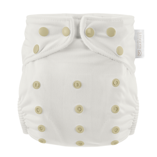 One Size All-In-One Reusable Cloth Nappy - Coconut Milk