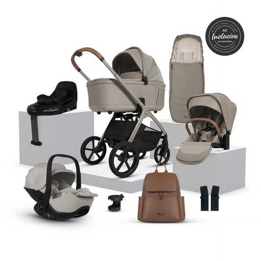 Silver Cross Cove Ultimate 360 Infant Car Seat Bundle, Champagne